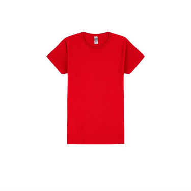 gildan womens T black front view — Gildan Women's - Cotton Tee Shirt Blank for Printing for DTG & DTF printers
